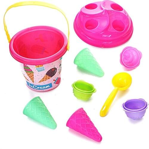Children Outdoor Beach Ice Cream Bucket Model Play Sand Sandpit Summer Beach Play Toys ABS ​Material
