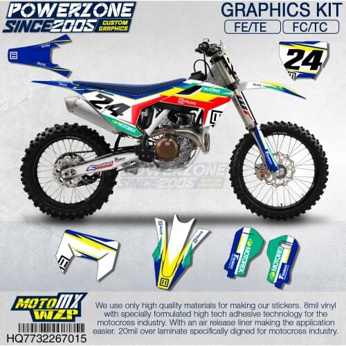 Customized Team Graphics Backgrounds Decals Custom Stickers Kit For Husqvarna 2016-18 TC FC TX FX FS 2017-19 TE FE 125-450c 715