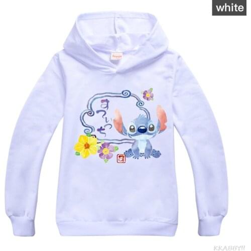 STITCH Fall Clothes for Kids Cotton Hot Selling Childrens Sweater Hoodie Teenage Hooded Girls Shirt Boys Tshirt