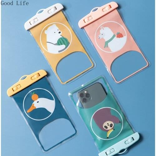 Carton Waterproof Phone Bag For Iphone Samsung Xiaomi Swimming Dry Bag Underwater Case Touch Screen Mobile Phone Pouch Cover