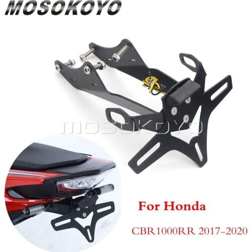 Motorcycle Rear Tail Tidy Fender Eliminator Lincese Number Plate Bracket w/ Light For Honda CBR 1000 RR CBR1000RR 2017-2020