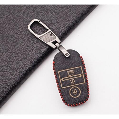 Carrying Leather Car Key Cover Case Protector Shell For Kia Rio Sportage 2014 Ceed Sorato Cerato K2 k3 K4 K5