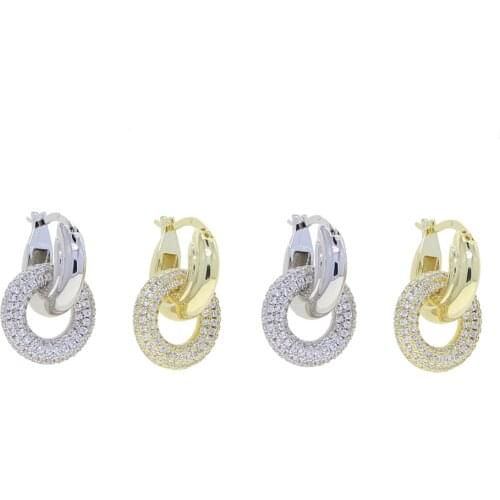 Chunky Round Circle Hoop Earring European Fashion Hot Selling Geometric Hoops