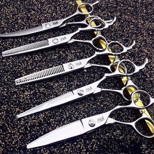 6 Professional Hair Salon Structure Scissors Set Cutting Barber Haircut Thinning Shear Scissors Hairdressing Hair Tools Scissors