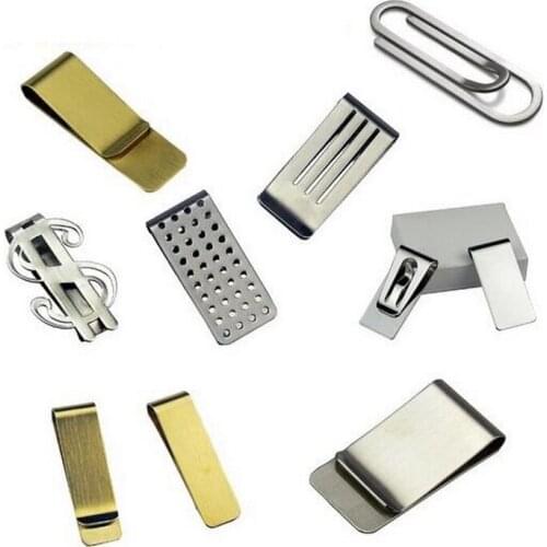 Stainless Steel Money Clip Metal Cash Clips Men Folder Card Case Clamp Wallet Purse Money Holder