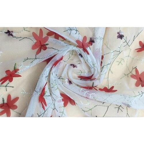 New african 3d flower pattern lace fabric charming tissu material lovely flower fabric