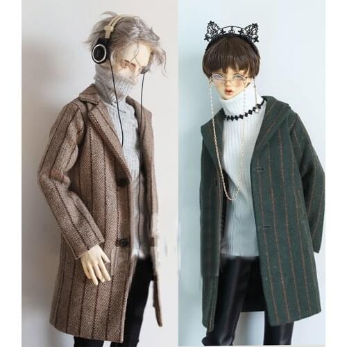 BJD doll clothes suitablefor 1/3 male POPo68 size classic striped coat doll accessory