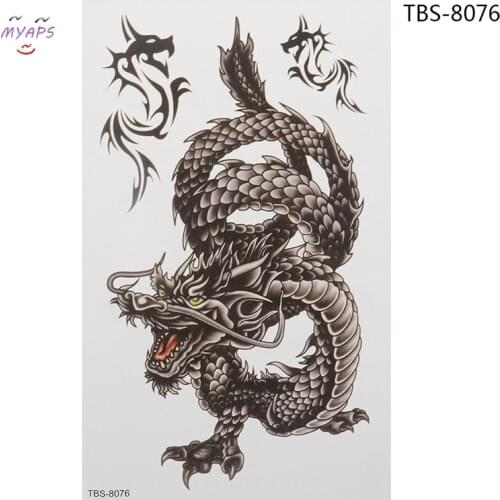 Water Transfer Chinese Dragon Fake tattoo Waterproof Temporary Sticker Women Men sexy Beauty Body Art Cool Stuff Cheap fine