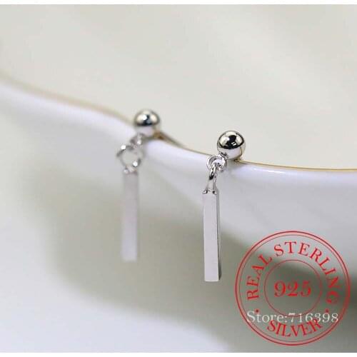 925 Sterling Silver Stud Earrings For Women Party Gift brincos Hypoallergenic Sterling-silver-jewelry