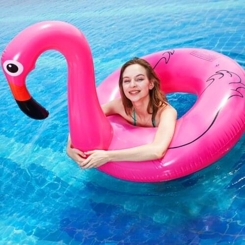 Net Red Adult Water Inflatable Swimming Ring Flamingo Lifebuoy Floating Ring PVC Inflatable Animal Seating Ring