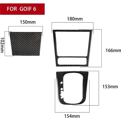 Carbon Gear Shift Selector Cover Film for Volkswagen Golf 6 Left Hand Driving
