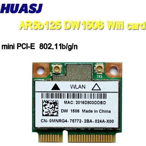 HUASJ DW1506 AR5B125 mini PCI-E WiFi Card 802.11b/g/n WiFi Module for Dell laptop