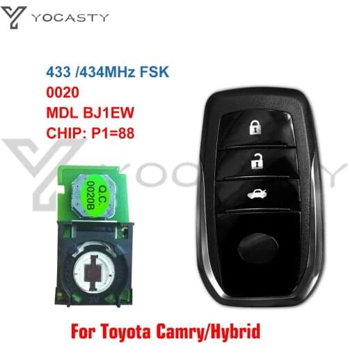 YOCASTY MDL BJ1EW 0020 Keyless Smart Remote Car Key Fob P1=88 For Toyota Camry Hybrid Camry 89904-33660 8990433660 433 434MHz