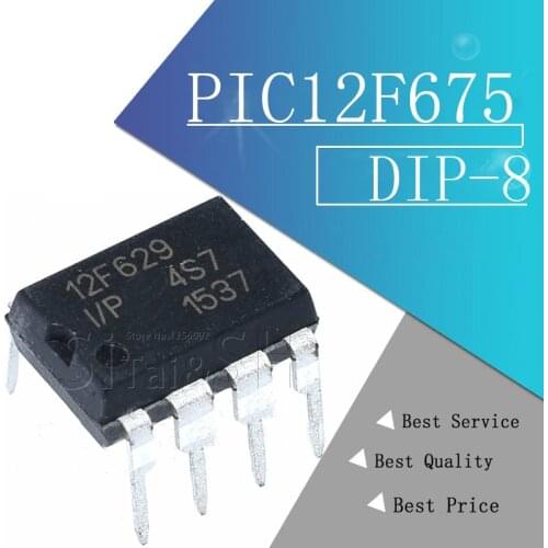 1pcs/lot PIC12F675-I/P 12F675 PIC12F675 = PIC12F629-I/P PIC12F629 12F629 SAME DIP-8