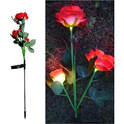 Solar Outdoor Garden Lights 1 PC Waterproof LED Flower Stake Light Solar Lights 5 Colors to Choose for Garden Decoration