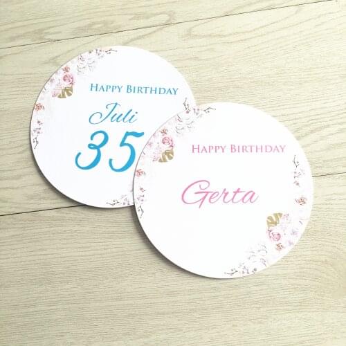 10pcs Round Paper Birthday Party Invitation Card Custom Shape and Size Baby Shower Invitations 18th Birthday Cards