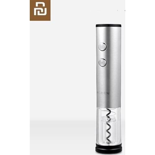 Youpin New Circle Joy Automatic Red Wine fast Bottle opener Stainless steel Electric Corkscrew Foil Cutter Base Cork Out Tool
