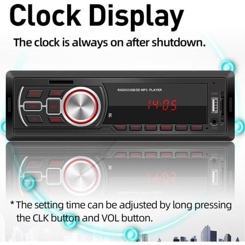 Car Radio Bluetooth Stereo Head Unit Player MP3/USB/AUX-IN/FM/SD In-dash