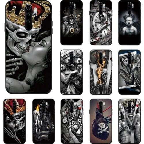 8T Painted Cases For Xiaomi Redmi Note 10 9 8 Pro 10S 9S 9A 9C K40 Case Silicone On Xiaomi Poco X3 NFC M3 F3 Mi 11i Black Covers