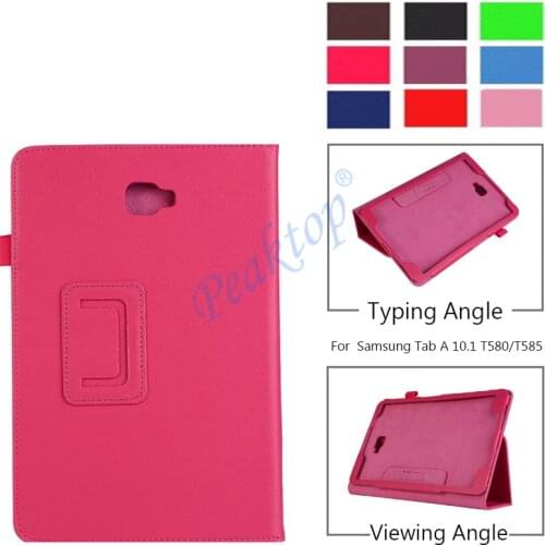 For Samsung Galaxy Tab A6 10.1 inch (2016) T580 T585 Case PU Leather Cover Stand Smart Case for Tab A6 10.1 SM-T585 SM-T580 Case