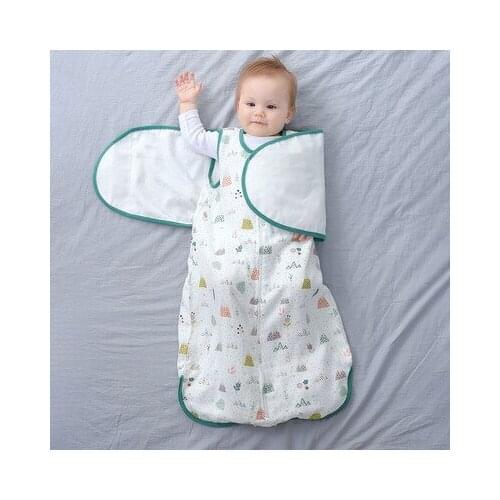 Newborns Swaddle Sleepsack Soft Breathable Cotton Infants Sleeping Bag Adjustable Toddlers Wrap Cloth Blanket Bedding