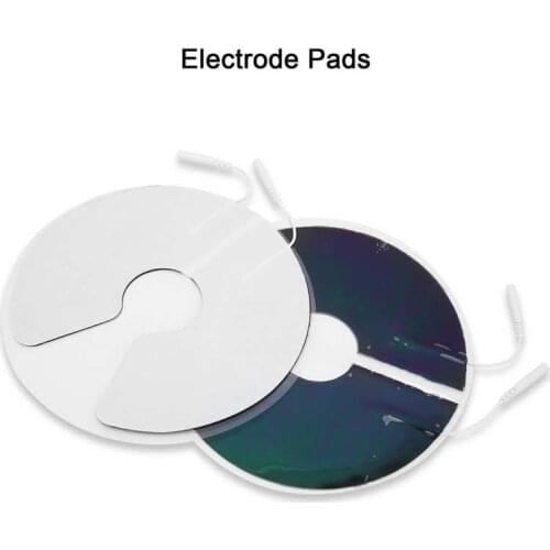 2pcs Non Woven Fabric Chest Breast Electrode Pads for Electric TENS Physiotherapy Machine 16cm / 6.3in Body Massage
