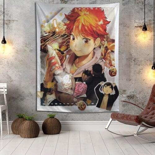 Hot Sale Custom Anime Haikyuu Printed Tapestry Background Decorative Tapestry Various Sizes Wall Hanging Decor