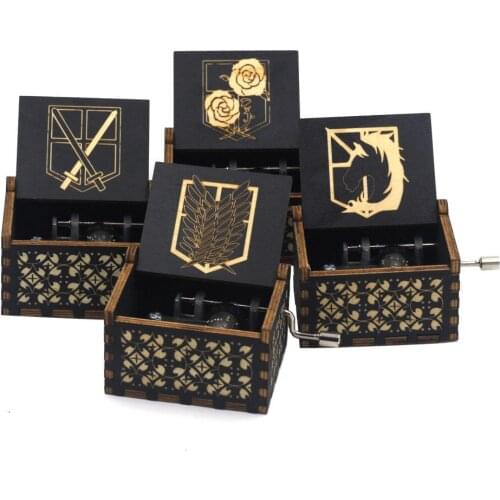 Hot Attacking Giants Scouting Legion Music Box White Blue Black Wood Youre My Sunshine The Godfather Musica Theme Birthday Gift