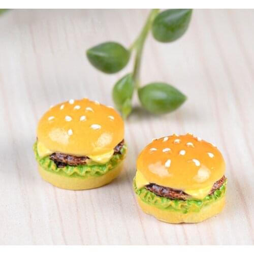 Artificial Hamburger Bread Miniature Fairy Garden Home Houses Decoration Mini Craft Micro Landscaping Decor DIY Accessories