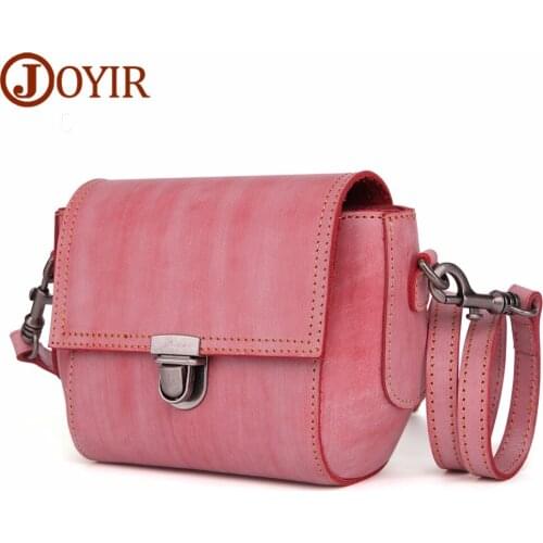 JOYIR Genuine Leather Crossbody Bags For Women Casual Flap Ladies Evening Bag Women Shoulder Messenger Crossbody Bag for Girls