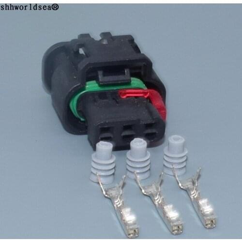 Worldgolden 3 Pin 1488991-1 Auto Reversing Radar Probe Cable Socket Waterproof Female Wire Plug For Ford Land Rover