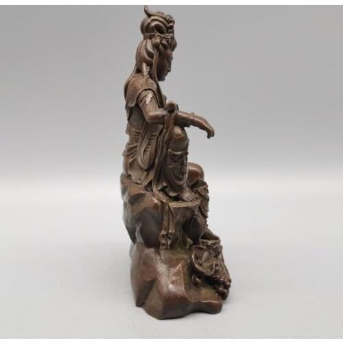 Chinese Tibet Buddha Bronze statue Guanyin of Nepal Old Copper Statue