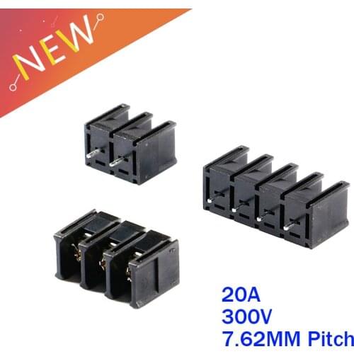 5pcs KF28C-7.62-2P/3P/4P Connector terminal straight plug 7.62mm pitch fence type Connector terminal with protective cover