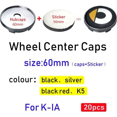 20PCS 56MM 60MM Car Wheel Center Hub Caps Badge Sticker Wheel Dust-proof covers For KIA rio ceed sportage sorento k2 k3 k4 k5 k6