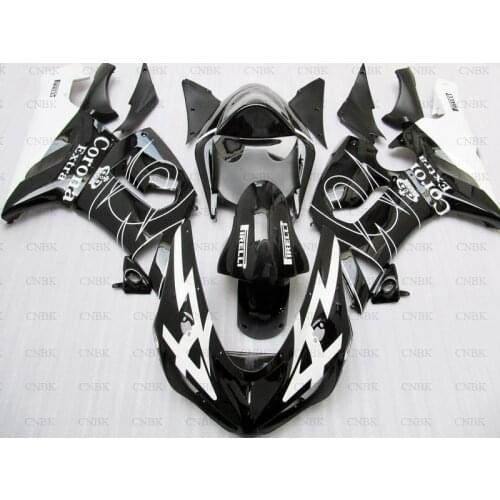 Body Kits for ZX6r 636 05 Ninja ZX-6r Body Kits 2005 Ninja ZX-6r Abs Fairing 2005 - 2006 Black White