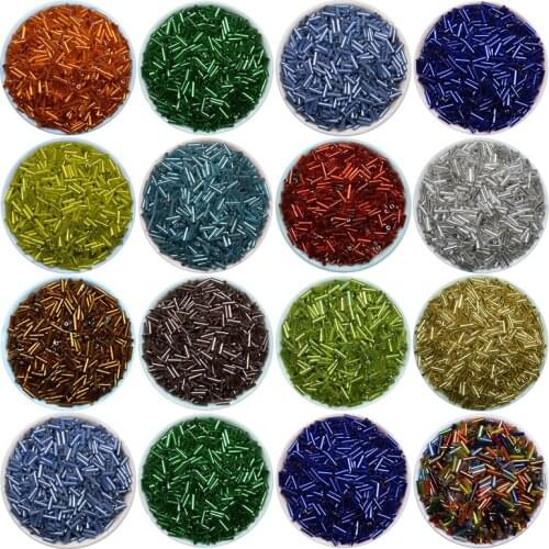 Hot Saling Tube Beads 2x6mm 500pcs/bag Nice Color Bugles Glass Seed Beads Jewelry Accessory Making