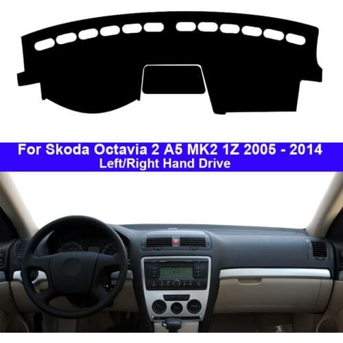Car Dashboard Cover Dash Mat Carpet Cape For Skoda Octavia 2 A5 MK2 1Z 2005 - 2014 Anti-sun Sun shade Dashmat 2013 2012 2011