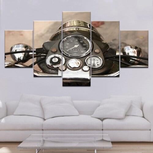 Motorcycle Canvas Wall Art Painting 5 Panels HD Print Wall Art modern Modular Poster for Living Room Home Decor