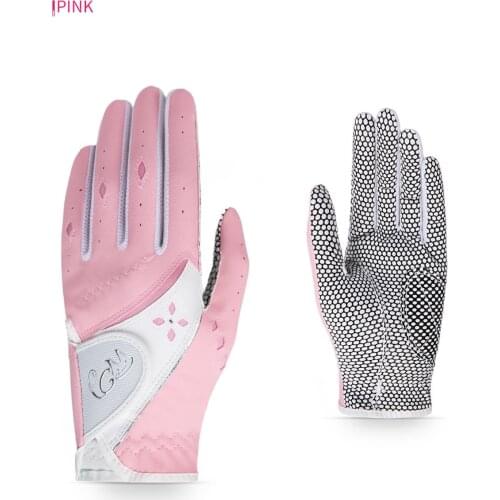 PGM Non-Slip Particles Breathable Sunscreen Ultra-light Right Hand Gloves Golf Gloves Ladies Golf PU Leather Belt