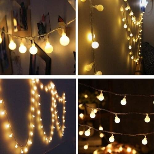 Christmas Lights 2m 3m Round Ball Lights Flashing Led Light String Wedding Party Decoration Fairy Holiday Lighting Navidad Decor