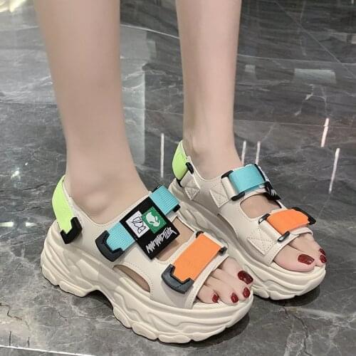 Casual Platform Sandals Women 2020 New Summer Open Toe Thick Bottom Ladies Shoes Outdoor Sport Beach Shoes Women Sandalias Mujer