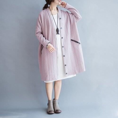 Plus Size Trench Coats Women Long Sleeve Clothes spring Fashion Mid-Length Windbreaker Loose knit Cardigan Female Outerwear