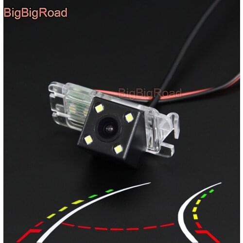 BigBigRoad Car Intelligent Dynamic Tracks Rear View CCD Camera For Ford Fiesta S-Max S Max 2010 2011 Kuga Mondeo Focus Hatchback