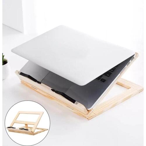 Universal Wooden Frame Reading Bookshelf Bracket Tablet Laptop Stand Holder Rack
