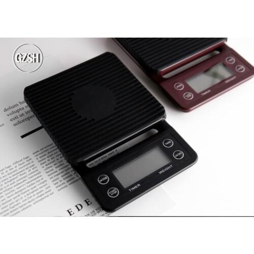 Kitchen Scale Coffee Weighing 0.1g/3kg Drip Coffee Scale with Timer Portable Electronic Digital Kitchen Scale LCD Scales