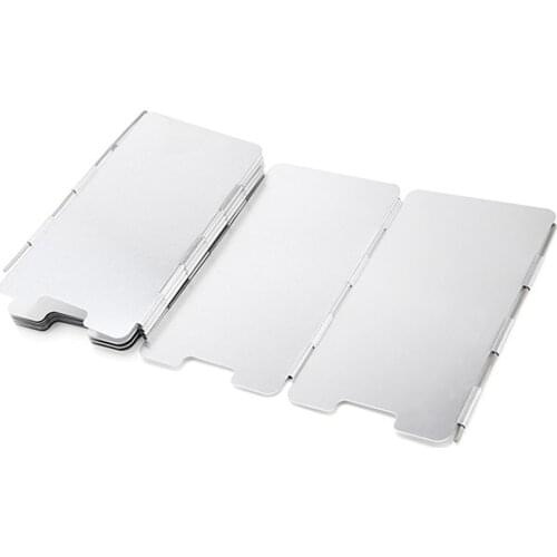 9 Plates Outdoor Wind Shield Camping Gas Stove Wind Protector Screen Aluminium Wind Deflector Windproof Board Pieces