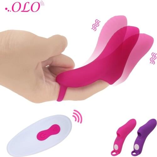 OLO 9 Frequency Wireless Remote Control Clitoris Stimulator Finger Vibrator G Spot Vaginal Massage Female Masturbation