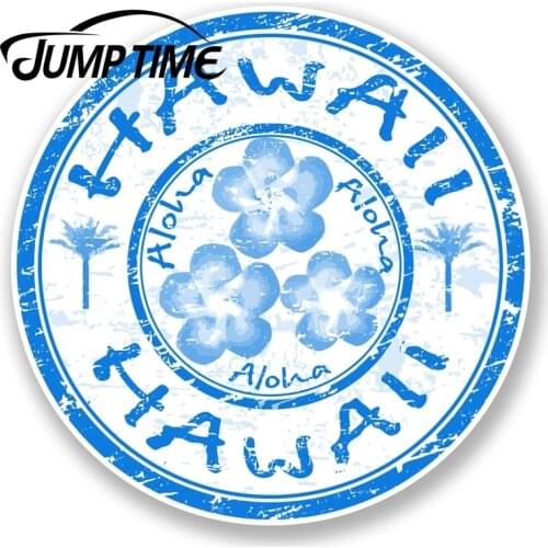 Jump Time for Aloha Hawaii Vinyl Sticker Travel Luggage Laptop Car Label Tag Decal Rear Windshield Waterproof Car Accessories