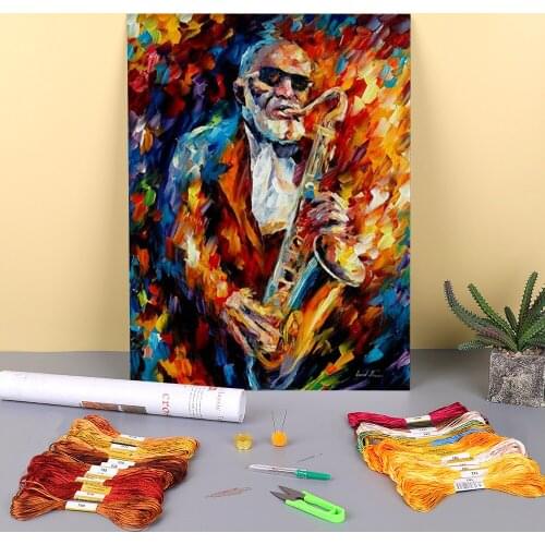 Sonny Rollins Pre-Printed 11CT Cross Stitch Embroidery Patterns DMC Threads Knitting Hobby Handiwork Handmade Magic Counted