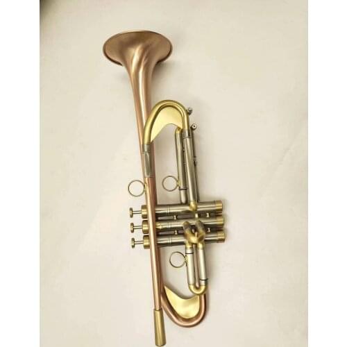 High Quality Bb Trumpet Brass Lacquered Gold Professional Musical Instrument With Case Free Shipping